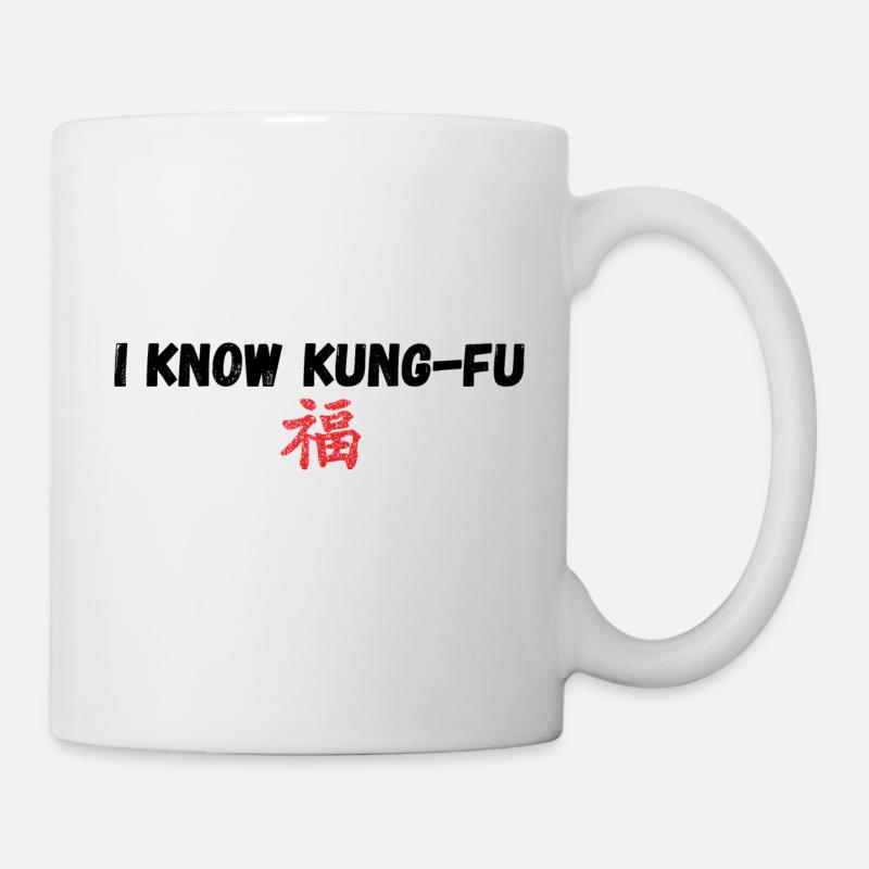 I Know kung fu - Tasse - Weiß