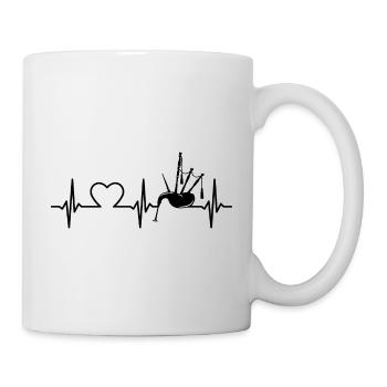 Cornemuse Heartbeat Cornemuse Instrument de musique - Mug blanc - blanc - Droite