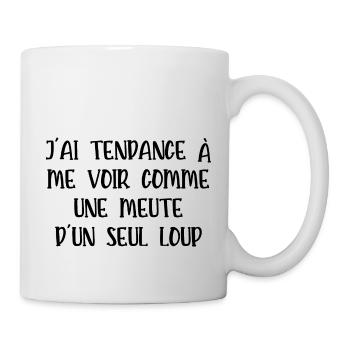 meute d'un seul loup - Mug blanc - blanc - Droite