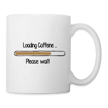 Loading Caffeine, Morgenmuffel-Tasse - Tasse - Weiß - Rechts