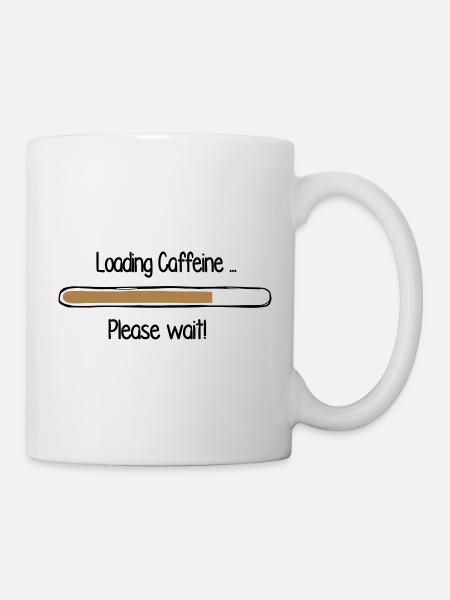 Chargement de caféine, tasse de grouch du matin - Mug blanc - blanc