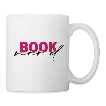 Reading books "book-nerd" Reading corner Library Roman - Mug - white - Right