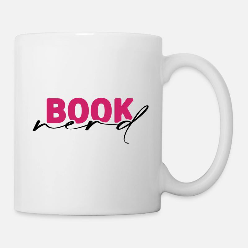 Lecture de livres « book-nerd » Coin lecture Bibliothèque Roman - Mug blanc - blanc