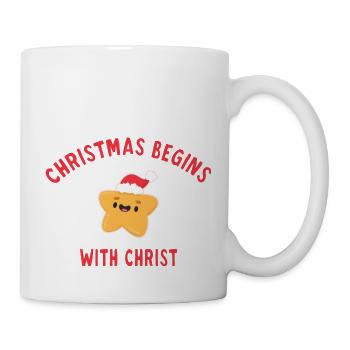 Christmas Begins With Christ - Mug blanc - blanc - Droite