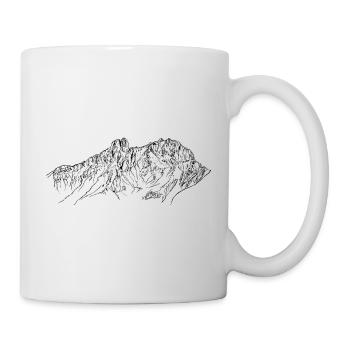 Bischofsmütze, Gosaukamm Salzkammergut Berge Alpen - Tasse - Weiß - Rechts
