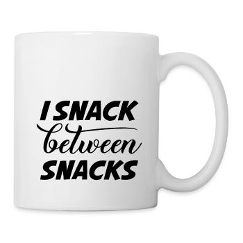 JE GRIGNOTE ENTRE LES COLLATIONS - Mug blanc - blanc - Droite