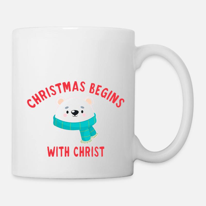 Christmas Begins With Christ - Mug blanc - blanc