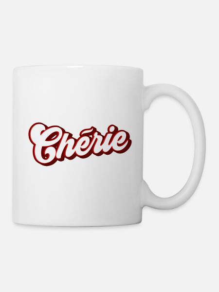 Chérie | Farben änderbar - Tasse - Weiß