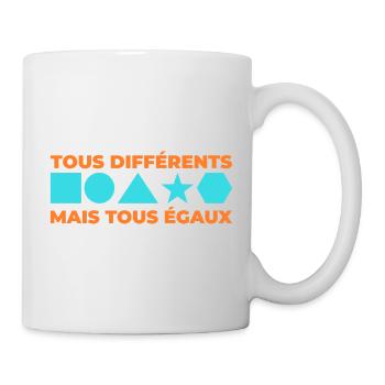 Tous différents mais tous égaux - Mug blanc - blanc - Droite