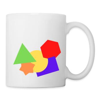 Formen bunt - Tasse - Weiß - Rechts