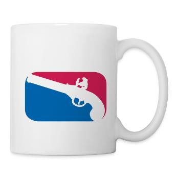 Piraten Revolver Pistole lustiges Geschenk - Tasse - Weiß - Rechts