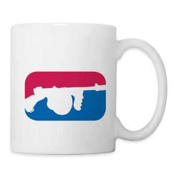Thompson Maschinenpistole Mafia lustige Geschenk - Tasse - Weiß - Rechts