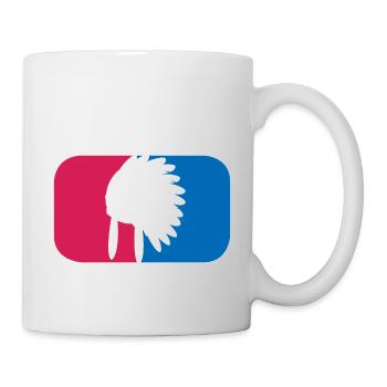 Indianer Häuptling Kopfschmuck lustige Geschenk - Tasse - Weiß - Rechts