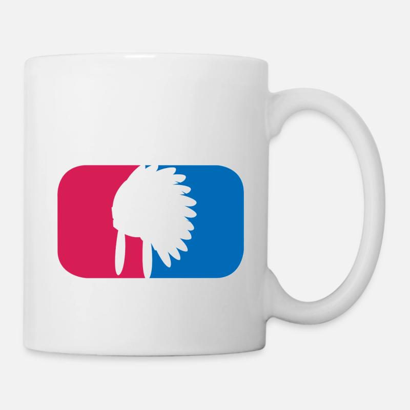 Indianer Häuptling Kopfschmuck lustige Geschenk - Tasse - Weiß