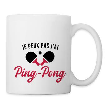 je peux pas j ai ping-pong - Mug blanc - blanc - Droite