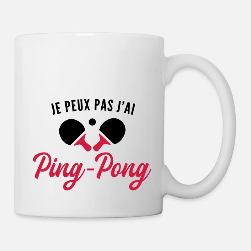 je peux pas j ai ping-pong - Mug blanc - blanc