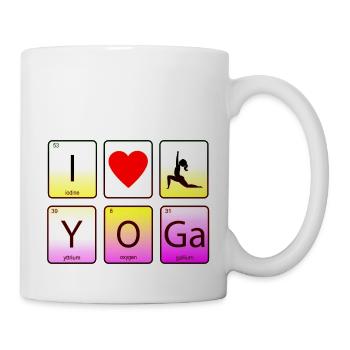 yoga méditation mignon drôle paix zen amour cool - Mug blanc - blanc - Droite