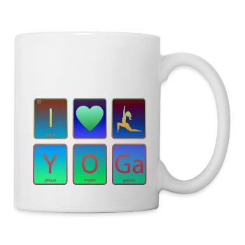 yoga méditation mignon drôle paix zen amour cool - Mug blanc - blanc - Droite