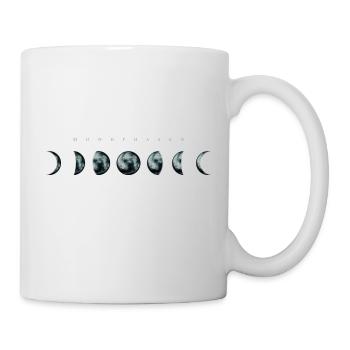 Mondphasen inverted - Mond Himmel Kunst - Tasse - Weiß - Rechts