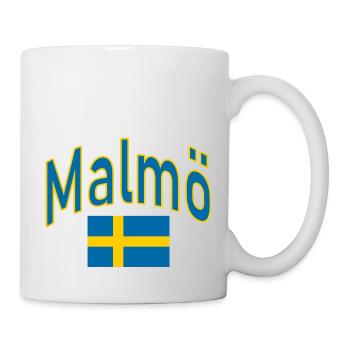 Malmö Sweden flag - Mug - white - Right