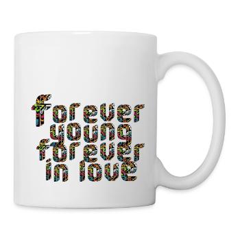Toujours jeune toujours amoureux - Mug blanc - blanc - Droite