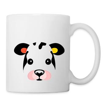 Kuh süß Tier Bauernhof Tiere lustig Kühe neu 18 - Tasse - Weiß - Rechts