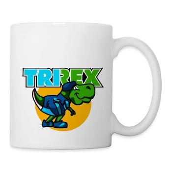 TRI REX dans le cercle est le dinosaure du triathlon - Mug blanc - blanc - Droite