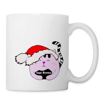 Weihnachtskatze - Tasse - Weiß - Rechts