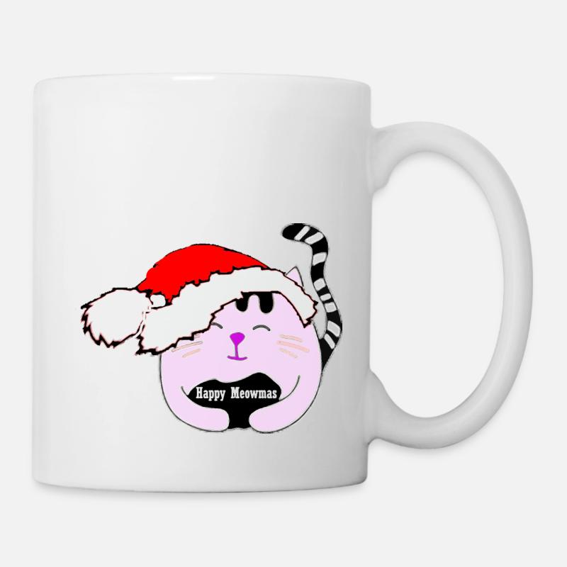 Chat du Père Noël - Mug blanc - blanc