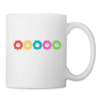 fleurs multicolore - Mug blanc - blanc - Droite