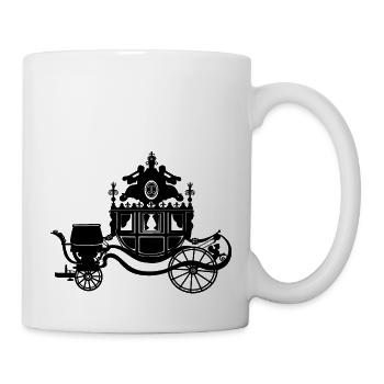 Silhouette der Kutsche der Krönung Karls X. - Tasse - Weiß - Rechts