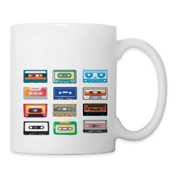 Cassettes classiques Bandes Musique - Mug blanc - blanc - Droite