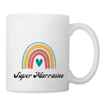 super marraine arc en ciel - Mug blanc - blanc - Droite