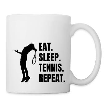 Joueur de tennis Club de tennis Raquettes de tennis - Mug blanc - blanc - Droite