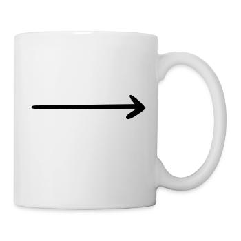 Arrow drawing sketch black - Mug - white - Right