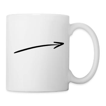 Arrow drawing sketch black - Mug - white - Right