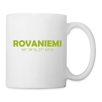 Rovaniemi - Finlande - Coordonnées - Longitude - Mug blanc - blanc - Droite
