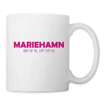 Mariehamn - Finlande - Coordonnées - Longitude - Mug blanc - blanc - Droite