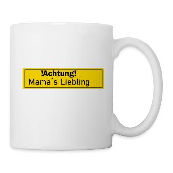 Mamas Liebling Opa Oma Kind Geschenk Geschenkidee - Tasse - Weiß - Rechts