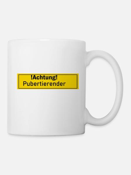 Pubertierender Pubertät Geschenk Geschenkidee Mann - Tasse - Weiß