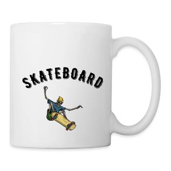 Skateboard - Tasse - Weiß - Rechts