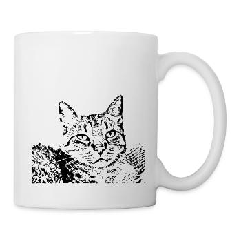 Black Cat Cat Sweet Kitten Christmas Gift - Mug - white - Right
