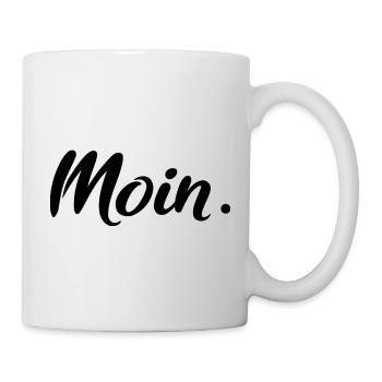 Moin. Black - Tasse - Weiß - Rechts