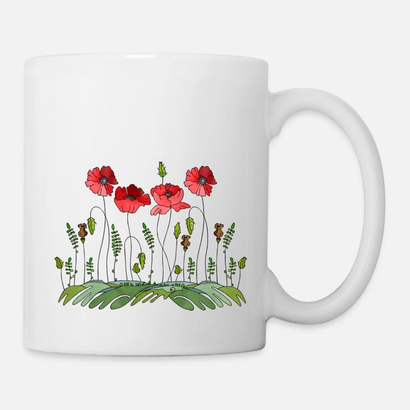 Blumen - Tasse - Weiß