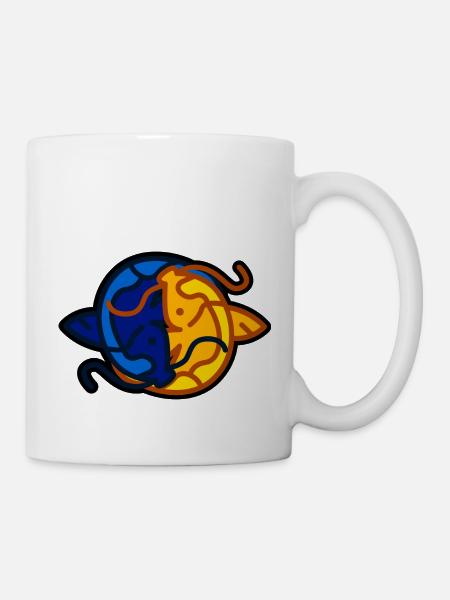 Koi Yin Yang - Tasse - Weiß