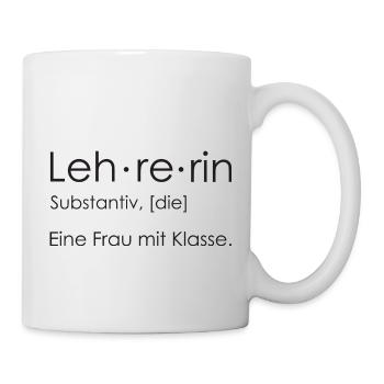 Lehrerin Lehrerinnen Schule Pädagogin Unterricht - Tasse - Weiß - Rechts