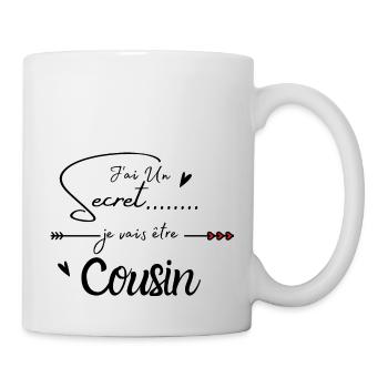 Je vais être cousin - Mug blanc - blanc - Droite