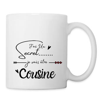 Je vais être cousine - Mug blanc - blanc - Droite