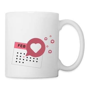 Icône J’aime le calendrier - Mug blanc - blanc - Droite