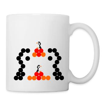Pinguinfamilie mit Kinder - Tasse - Weiß - Rechts
